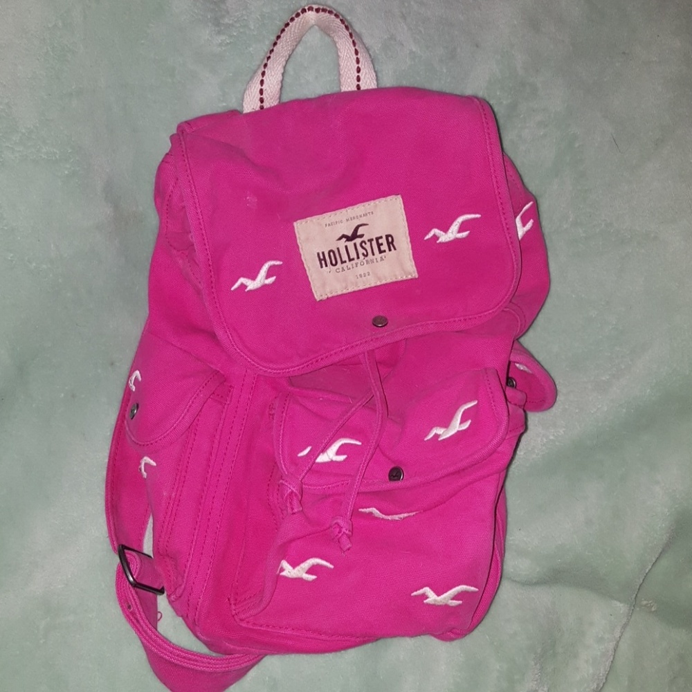 pink Hollister backpack